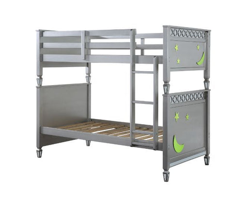 Valerie - Twin Over Twin Bunk Bed - Silver Finish Unique Piece Furniture