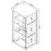 Cyclamen - 3-Shelf Glass Curio Cabinet - Black And Clear Unique Piece Furniture