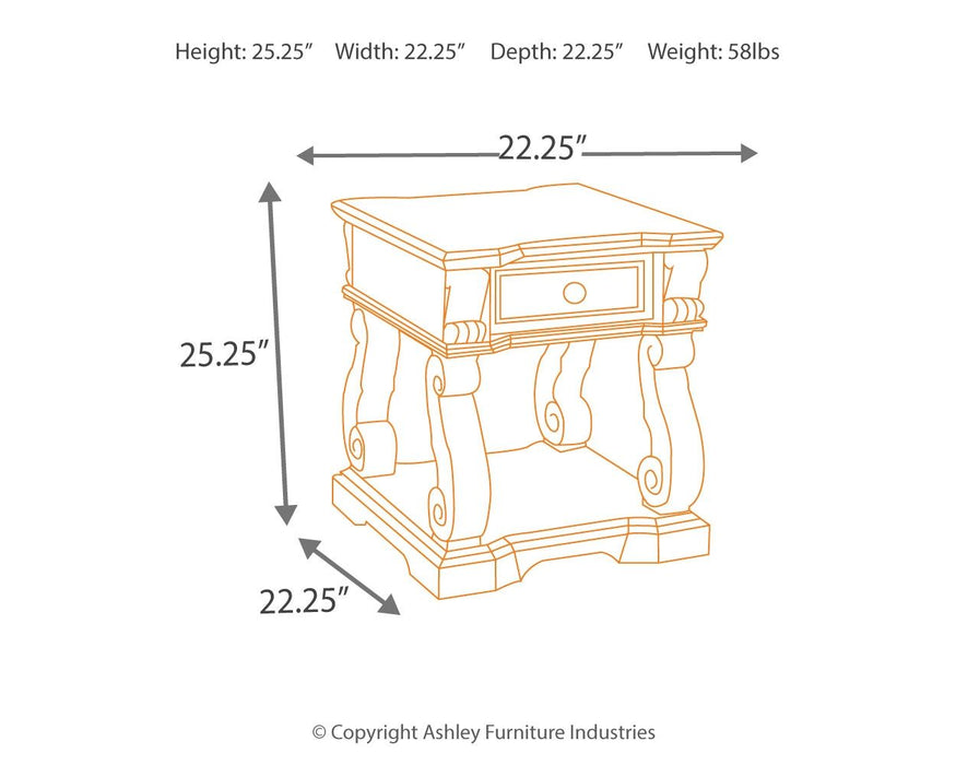 Alymere - Rustic Brown - Square End Table Unique Piece Furniture