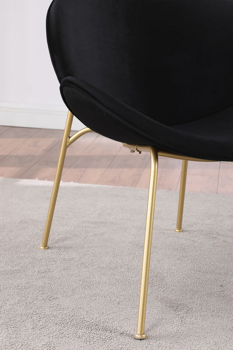 Velvet Dining Chairs, Upholstered Living Room Chairs With Gold Metal Legs