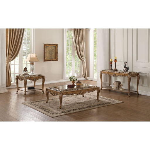Orianne - Coffee Table - Mirrored & Antique Gold Unique Piece Furniture