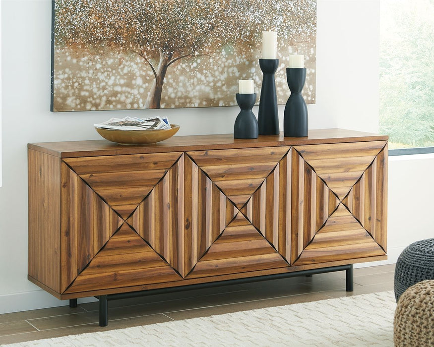 Fair - Warm Brown - Accent Cabinet Unique Piece Furniture