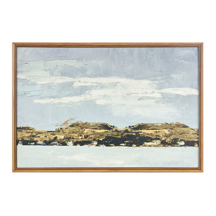 Abstract Landscape Framed Canvas Wall Art - Multi