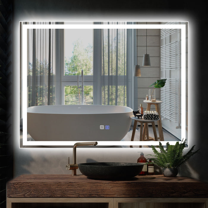 LED Bathroom Vanity Mirror With Light, 48 X 36", Anti Fog, Dimmable, Color Temper 5000K, Backlit / Front Lit, Both Vertical And Horizontal Wall Mounted Vanity Mirror