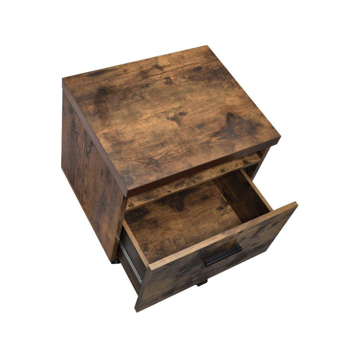 Bob - File Cabinet - Weathered Oak & Black Unique Piece Furniture