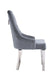 Satinka - Side Chair (Set of 2) - Gray Fabric & Mirrored Silver Finish Unique Piece Furniture