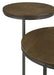 Yael - Round Accent Table - Natural And Gunmetal Unique Piece Furniture