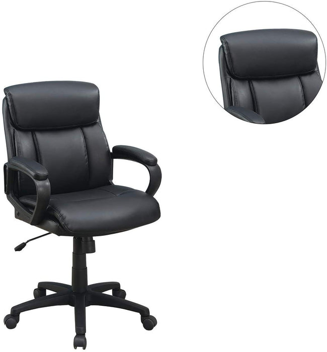 Classic Look Extra Padded Cushioned Relax 1 Piece Office Chair Home Work Relax Black Color