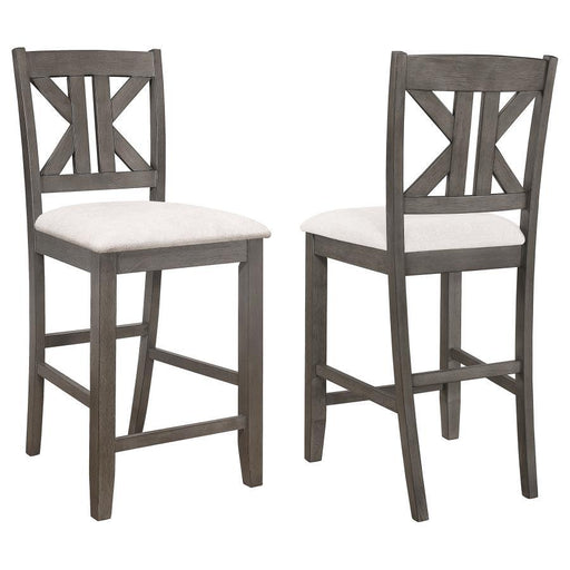 Athens - Upholstered Seat Counter Height Stools (Set of 2) - Light Tan Unique Piece Furniture