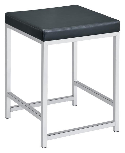 Afshan - Upholstered Square Padded Cushion Vanity Stool Unique Piece Furniture