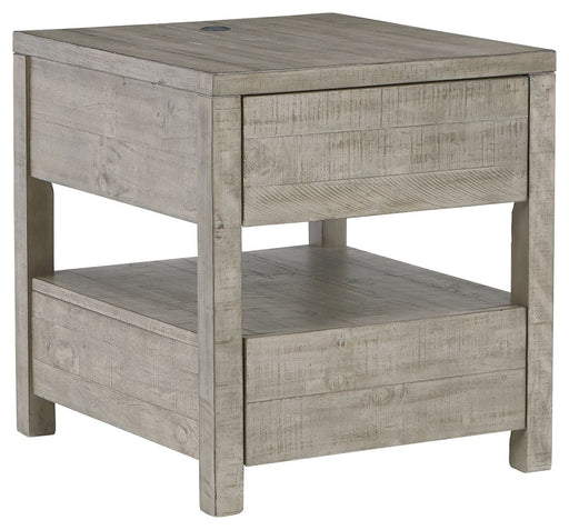 Krystanza - Weathered Gray - Rectangular End Table Unique Piece Furniture
