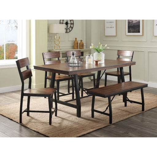 Mariatu - Dining Table - Oak & Black Unique Piece Furniture