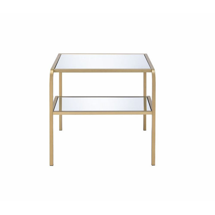 Astrid - End Table - Gold & Mirror Unique Piece Furniture