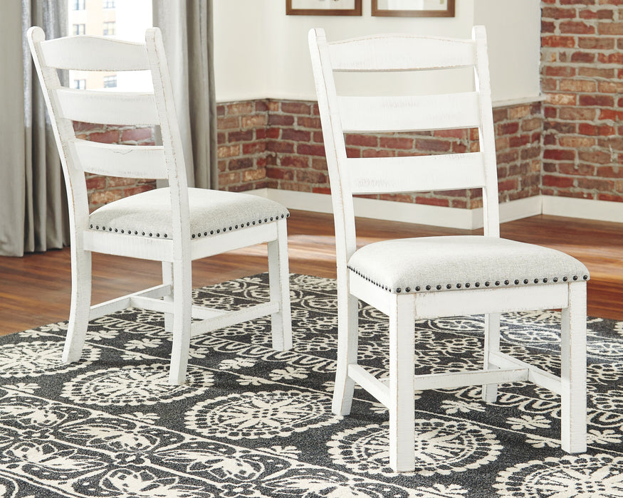 Valebeck - Beige / White - Dining Uph Side Chair (Set of 2) Unique Piece Furniture