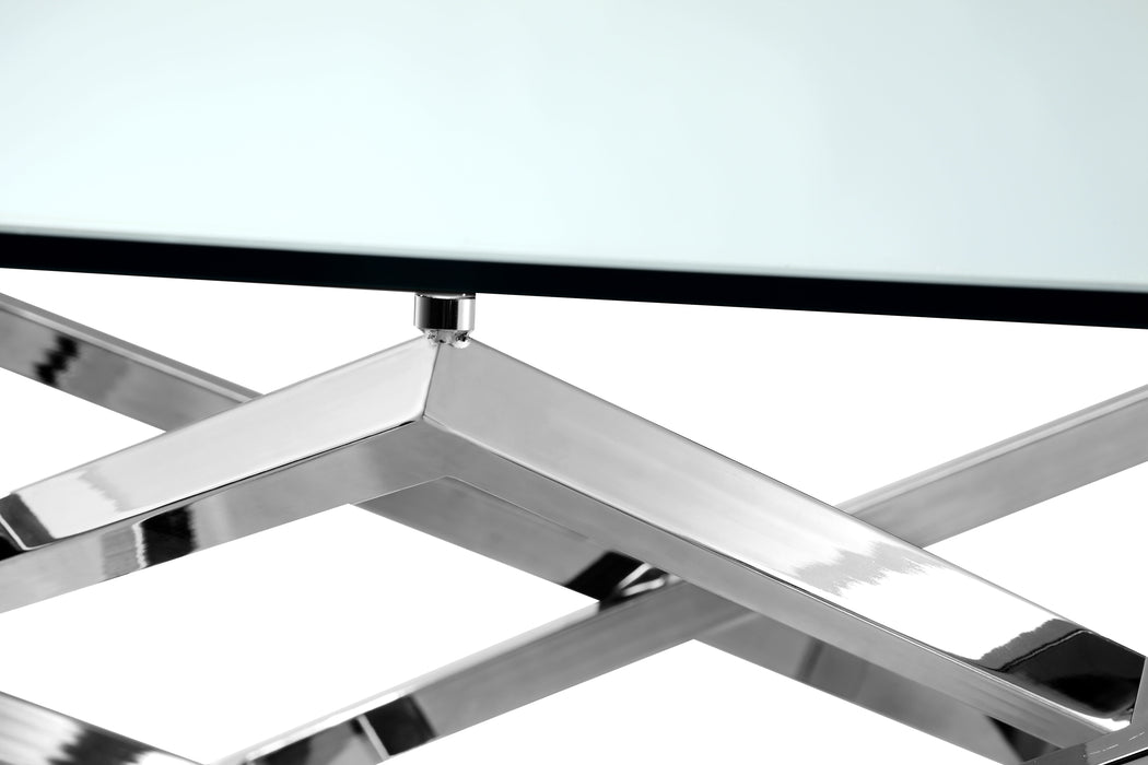 Lenox Square - Rectangular Sofa Table - Nickel