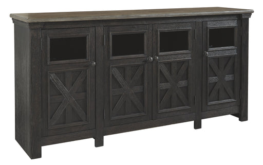 Tyler - Black / Gray - Extra Large TV Stand Unique Piece Furniture