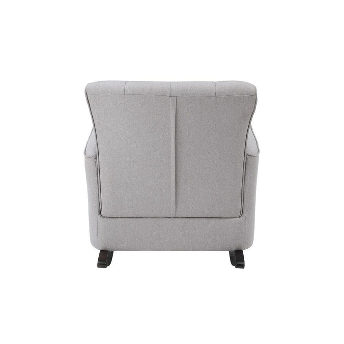 Acme Denzell Rocking Chair, Gray Linen