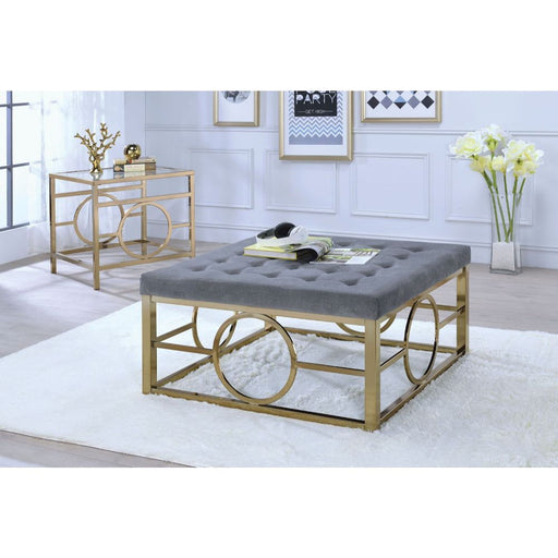 Jaxson - End Table - Clear Glass & Champagne Unique Piece Furniture