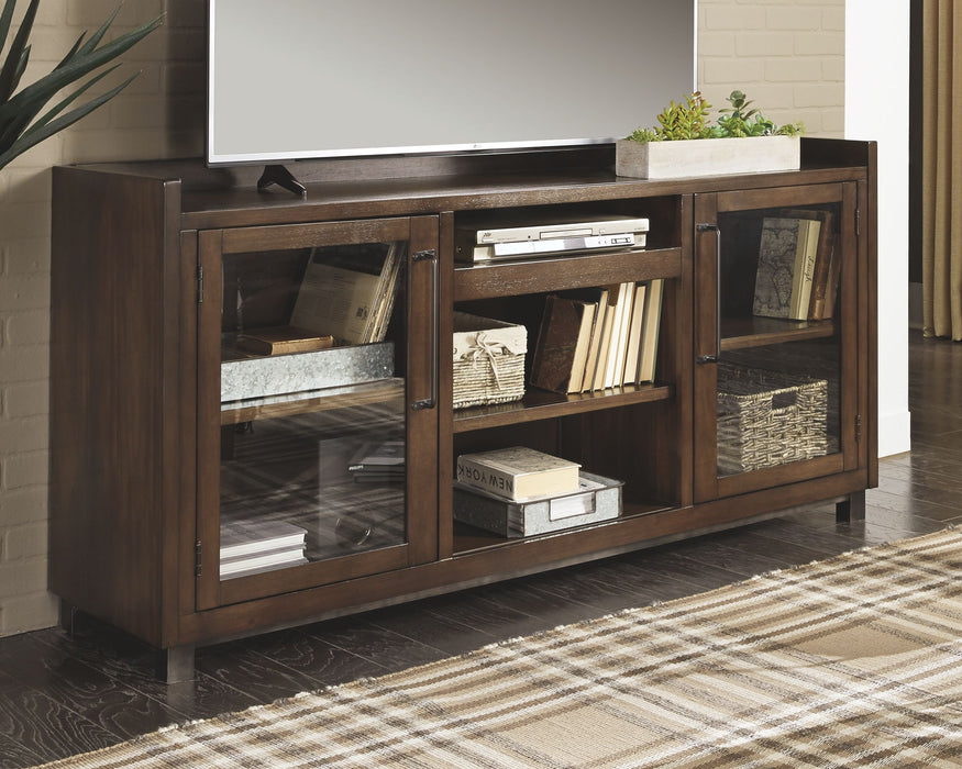 Starmore - Brown - Xl TV Stand W/Fireplace Option Unique Piece Furniture