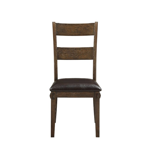 Nabirye - Side Chair (Set of 2) - PU & Dark Oak Unique Piece Furniture