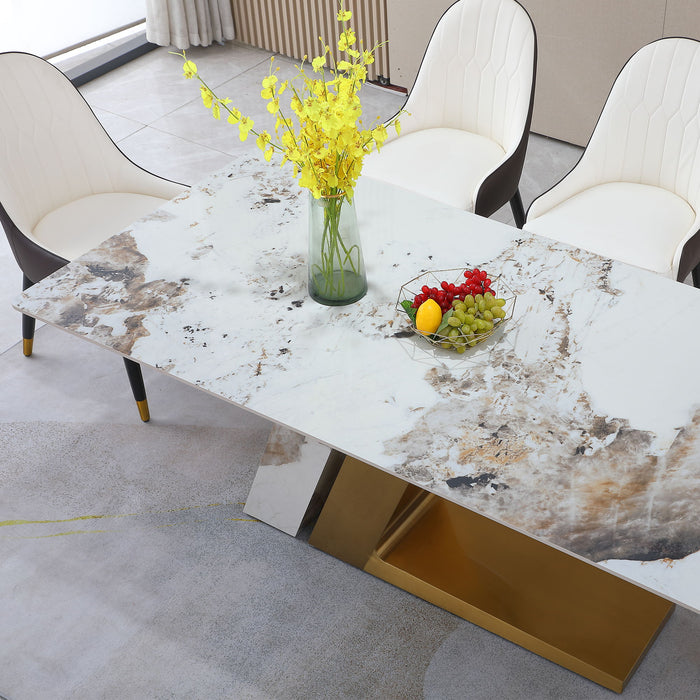 71" Fashion Modern Pandora Sintered Stone Dining Table