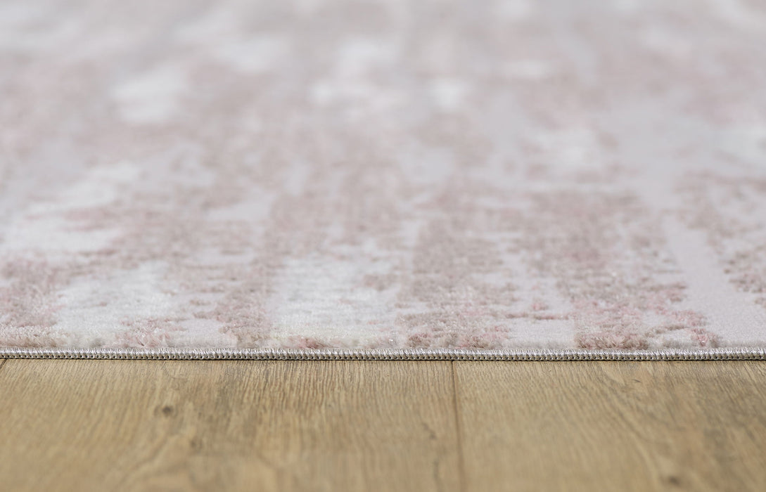 Milano Collection Champagne Bliss Woven Area Rug Pink