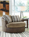 Alesbury - Chocolate - Oversized Swivel Accent Chair Unique Piece Furniture