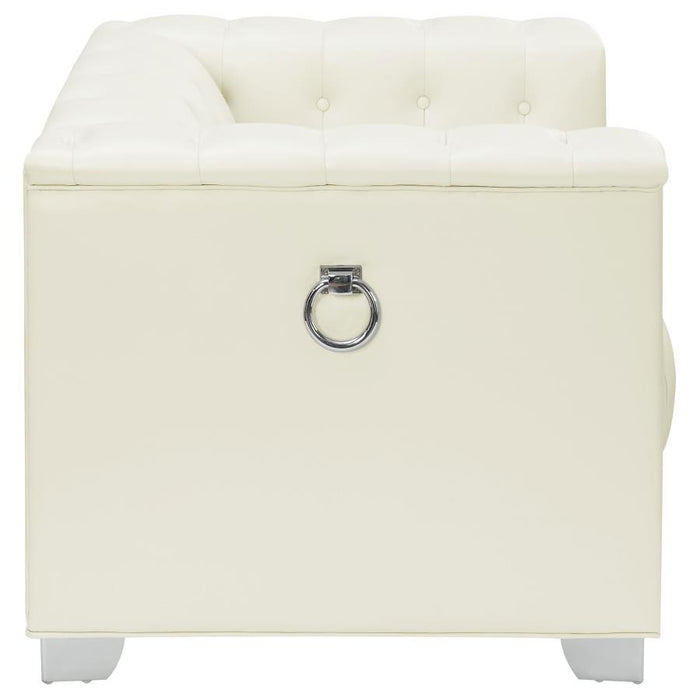Chaviano - Tufted Upholstered Chair - Pearl White Unique Piece Furniture