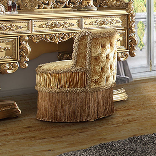 Bernadette - Stool - Gold Velvet Unique Piece Furniture