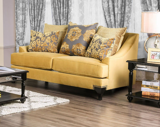 Viscontti - Loveseat - Gold / Gray Unique Piece Furniture