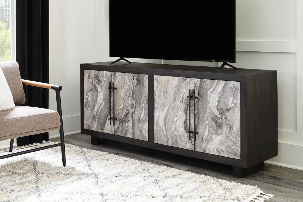 Lakenwood - Black / Gray / Ivory - Accent Cabinet Unique Piece Furniture