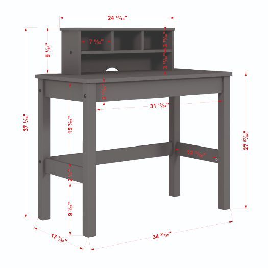 Logan - Writing Desk - Gray Finish Unique Piece Furniture