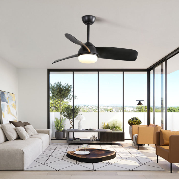 Indoor Ceiling Fan With 6 Speed Remote Control Dimmable Reversible Dc Motor With Light