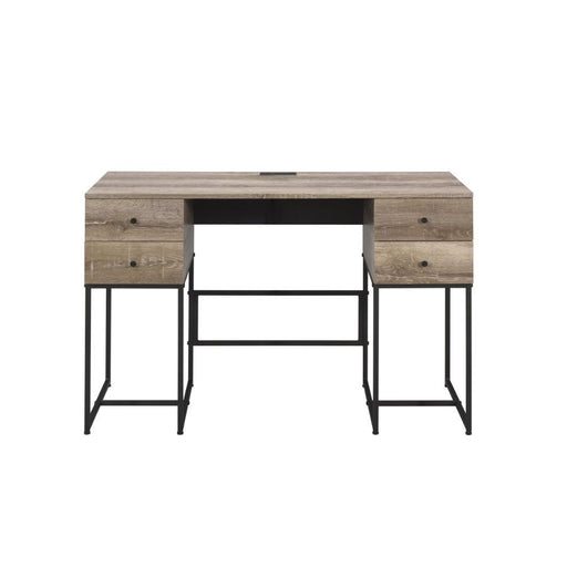 Desirre - Desk - Rustic Oak & Black Unique Piece Furniture