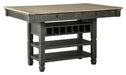 Tyler - Black / Gray - Rectangular Dining Room Counter Table Unique Piece Furniture