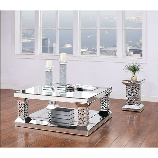 Kachina - Coffee Table - Mirrored & Faux Gems Unique Piece Furniture