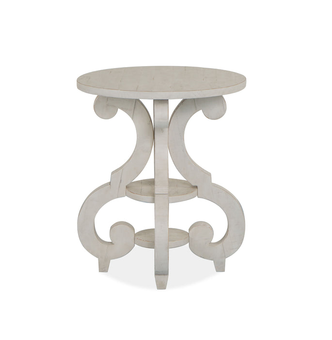 Bronwyn - Round Accent Table - Alabaster