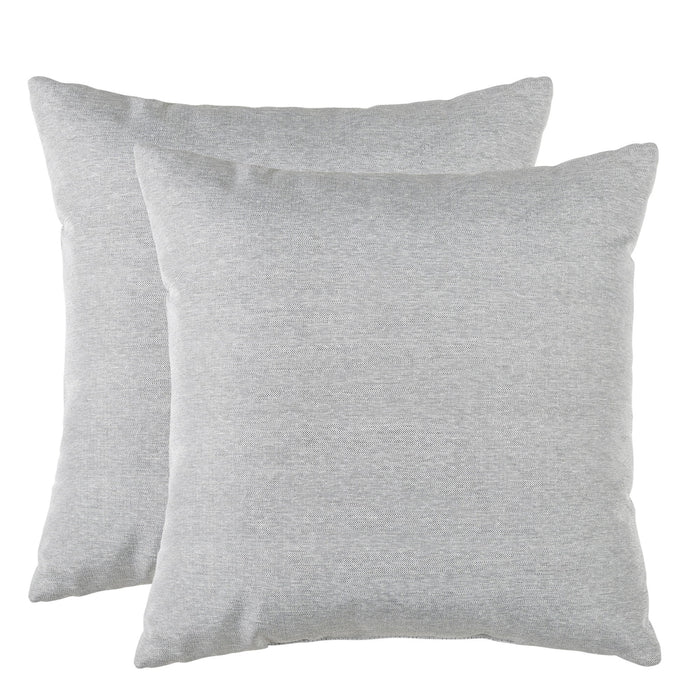 Pack Of 2 Outdoor Pillow With Inserts, 18" X 18" Gray