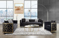 Fergal - Chair - Black Velvet & Gold Finish Unique Piece Furniture