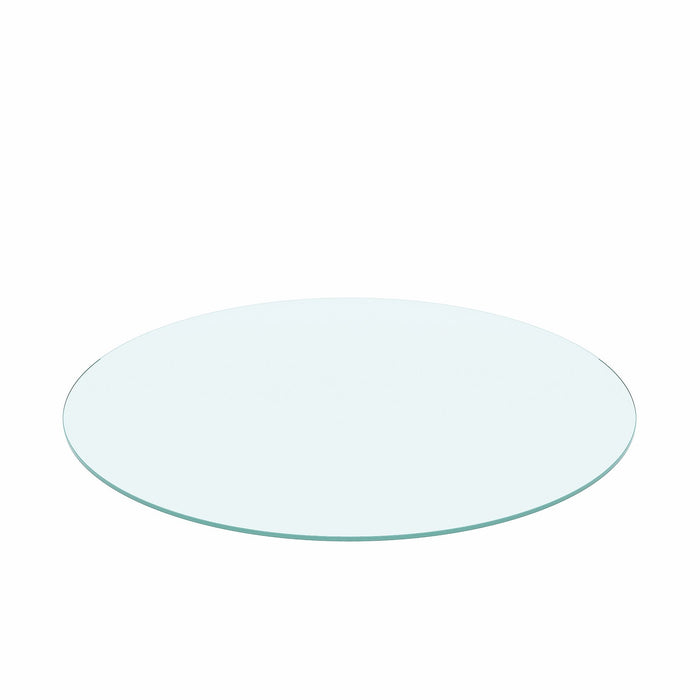 30" Round Tempered Glass Table Top Clear Glass 1 / 4" Thick Flat Polished Edge