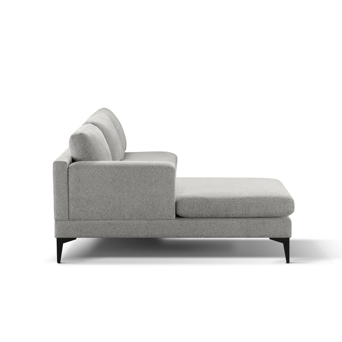 L Shape Modern Sectional L Shape Couch Sofa With Reversible Chaise And Armless 2 Seater Loveseat, 2 Piece Free Combination Sectional Couch With Left Or Right Arm Facing Chaise, Texture Gray