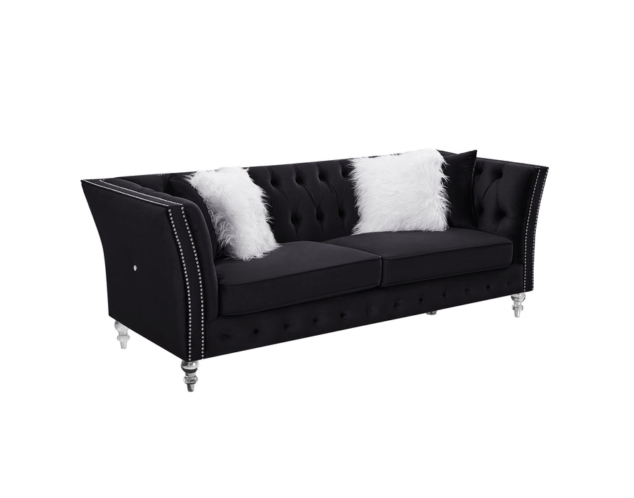 L8085B Three-Seat Sofa Black