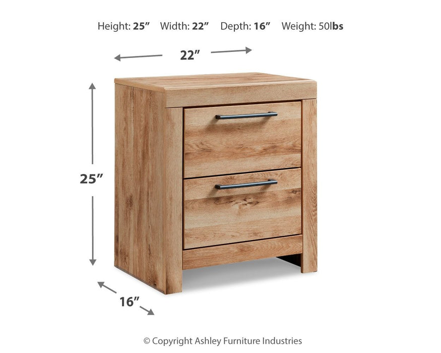 Hyanna - Tan Brown - Two Drawer Night Stand Unique Piece Furniture