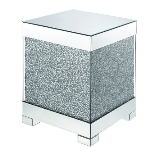 Mallika - End Table - Mirrored & Faux Crystals Unique Piece Furniture