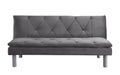 Cilliers - Futon - Gray Velvet & Chrome Finish Unique Piece Furniture