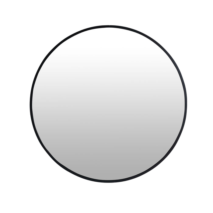 Large Round Black Circular Mirror