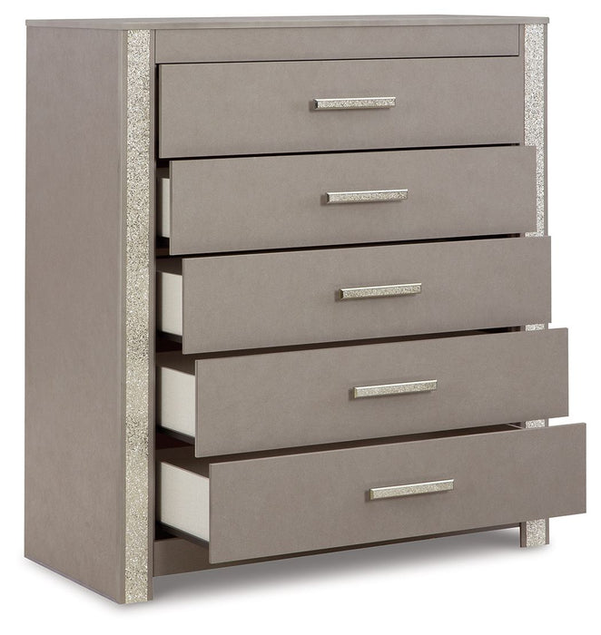 Surancha - Five Drawer Wide Chest - Gray