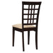 Kelso - Lattice Back Dining Chairs (Set of 2) - Cappuccino Unique Piece Furniture
