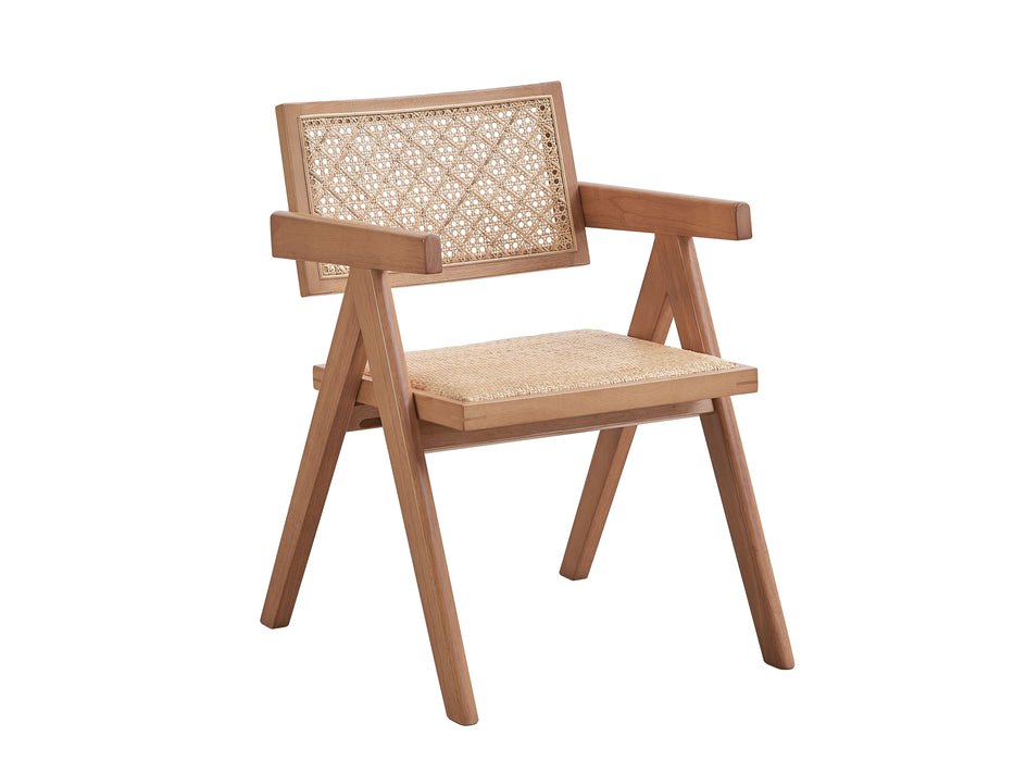 Acme Velentina Arm Chair (Set of 2) Rattan & Natural Finish