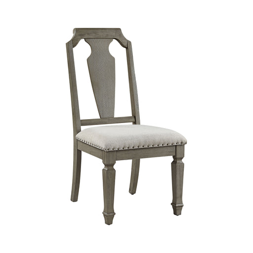 Zumala - Side Chair (Set of 2) - Beige Linen & Weathered Oak Finish Unique Piece Furniture